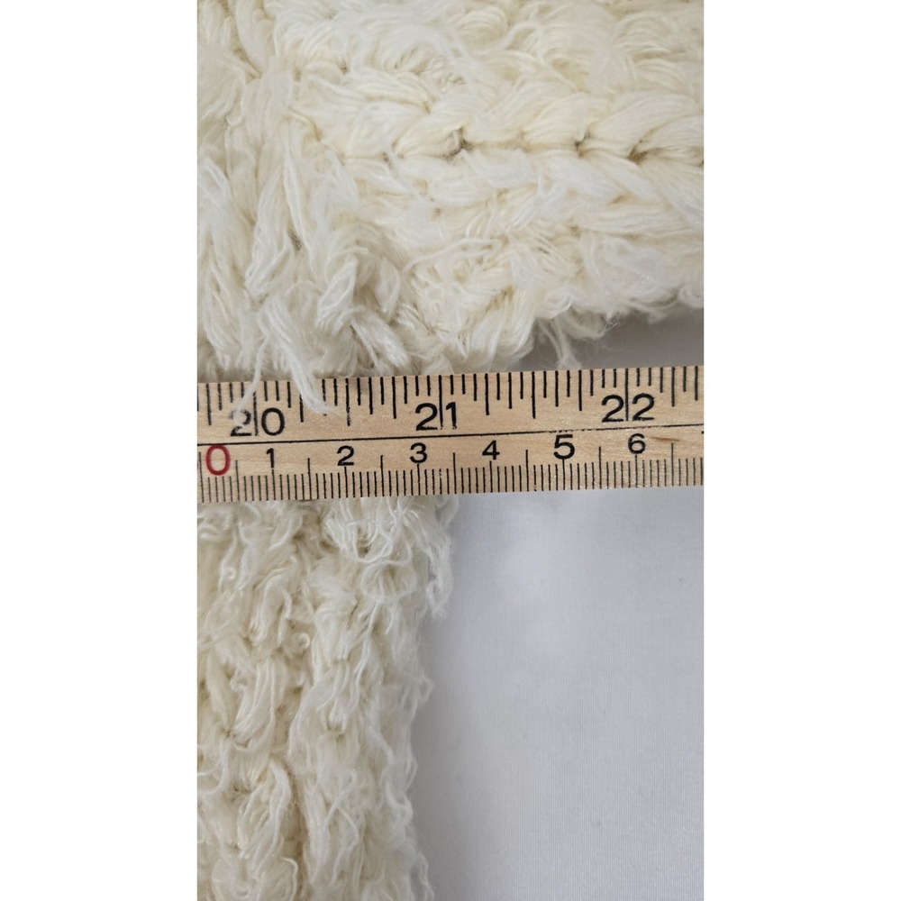 Free People Long Fuzzy Cardigan Size LG Wool Blend Festival Jacket - Picture 12 of 14